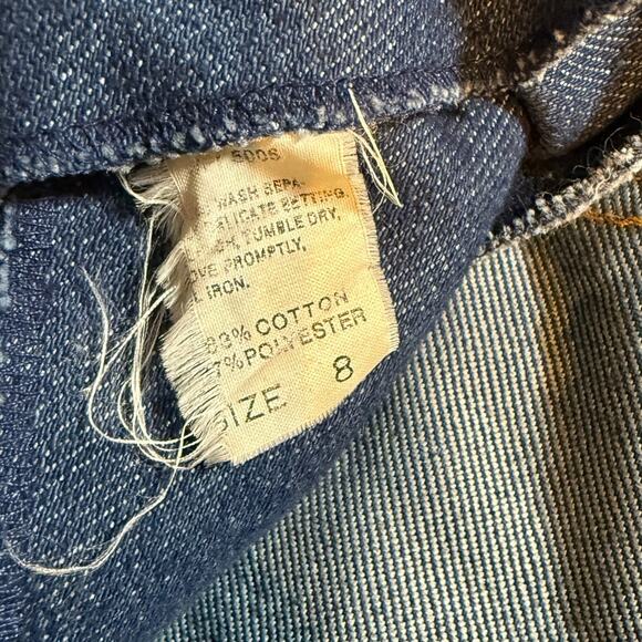 VTG America The Beautiful Denim Jacket Womens Size 8 Two Button Jean Blazer Blue - Picture 9 of 9